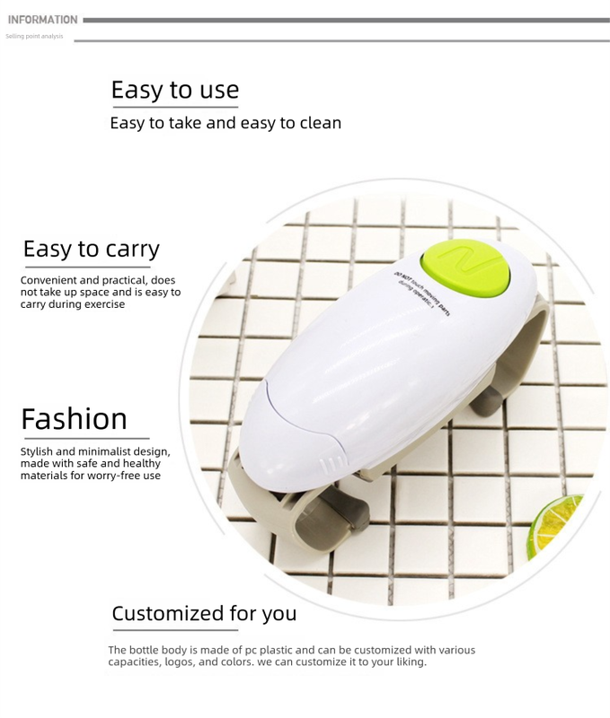 2-Pack Black and White Upgraded One-Touch Electric Can Opener — Dual-Handle Design, Automatic Hands-Free Can/Bottle Opener, ABS Material, Battery-Powered (Batteries Not Included), Designed for the Kitchen - Image 2