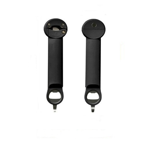 Black Multi-Functional Adjustable Can and Bottle Opener - Heavy Duty Jar Opener for Seniors, Women, and Weak Hands - Easy Grip Kitchen Gadget for Jars, Bottles, and Cans - Image 1