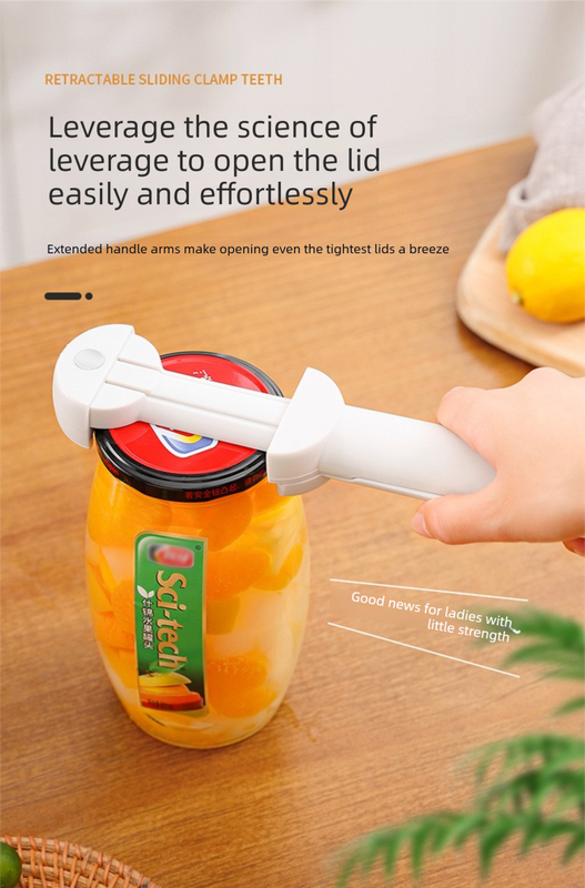 Red Multi-Functional Adjustable Can and Bottle Opener - Heavy Duty Jar Opener for Seniors, Women, and Weak Hands - Easy Grip Kitchen Gadget for Jars, Bottles, and Cans - Image 6