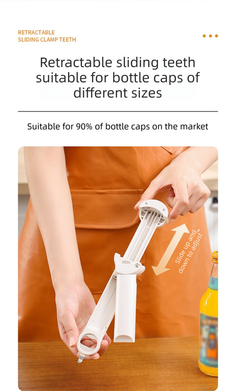Blue Multi-Functional Adjustable Can and Bottle Opener - Heavy Duty Jar Opener for Seniors, Women, and Weak Hands - Easy Grip Kitchen Gadget for Jars, Bottles, and Cans - Image 3