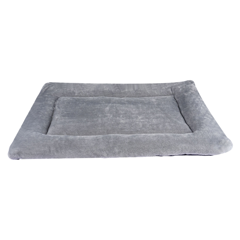 Grey L size Plush Flannel Pet Bed with Removable Sponge - Waterproof, Extra Wide & Thickened, Soft Four Seasons Pet Sleeping Mat for Dogs and Cats - Image 1