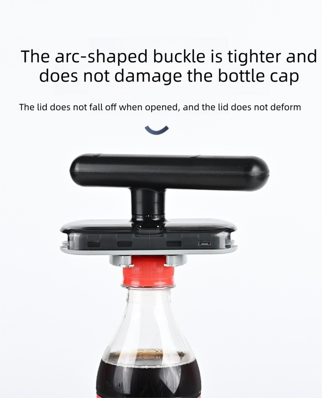 2 pack Black Creative Multi-Functional ABS Can and Bottle Opener - Non-Slip, Effort-Saving Jar Lid Opener for Home Kitchen Use - Image 3