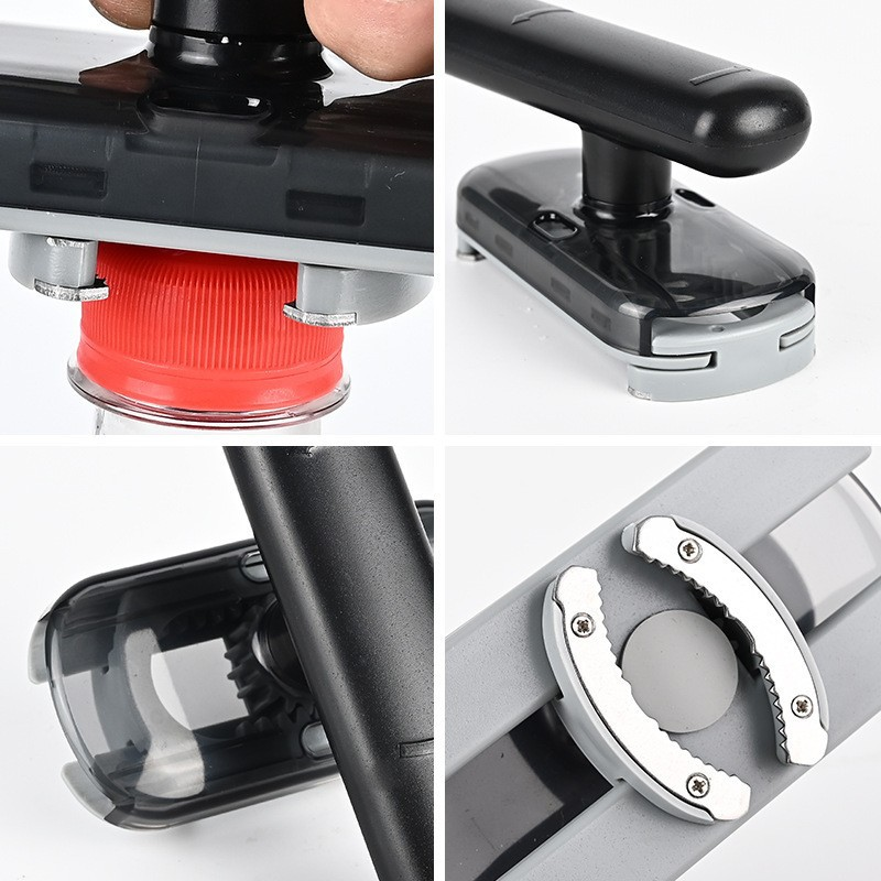 2 pack Black Creative Multi-Functional ABS Can and Bottle Opener - Non-Slip, Effort-Saving Jar Lid Opener for Home Kitchen Use - Image 4