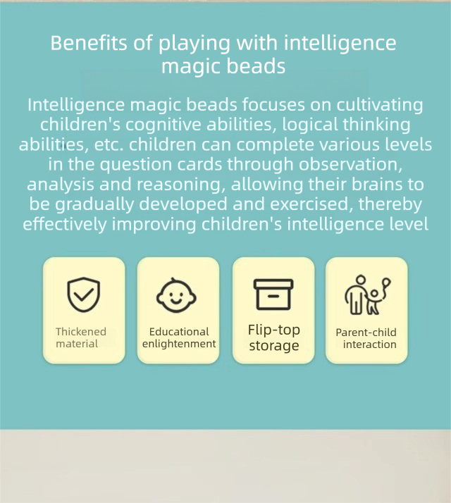 Black rectangle Magic Beads 3D Puzzle - portable, educational logic game suitable for children and adults, featuring numerous levels and made of ABS material. - Image 3