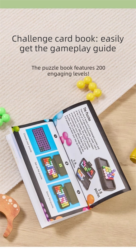 White Hexagonal Pocket Rainbow Bead Puzzle — A Mini Logic Game with Original Levels, an Interactive Educational Toy for Parents and Children Aged 6+ - Image 6