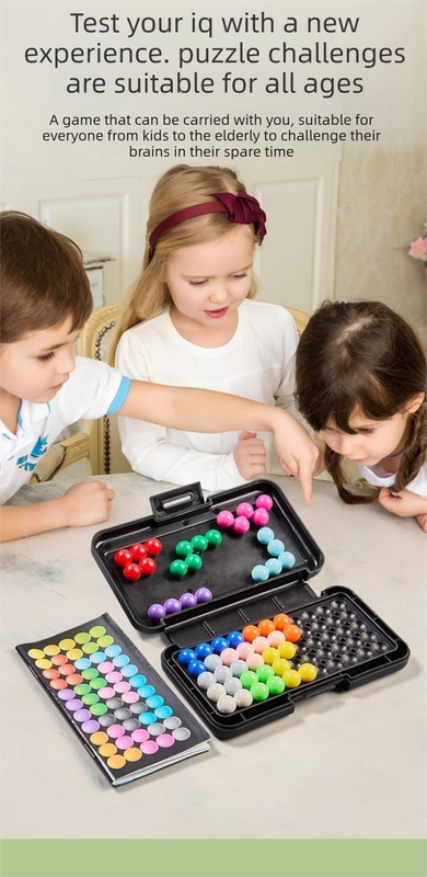 3-Pce Black  3D Puzzle - portable, educational logic game suitable for children and adults, featuring numerous levels and made of ABS material. - Image 7