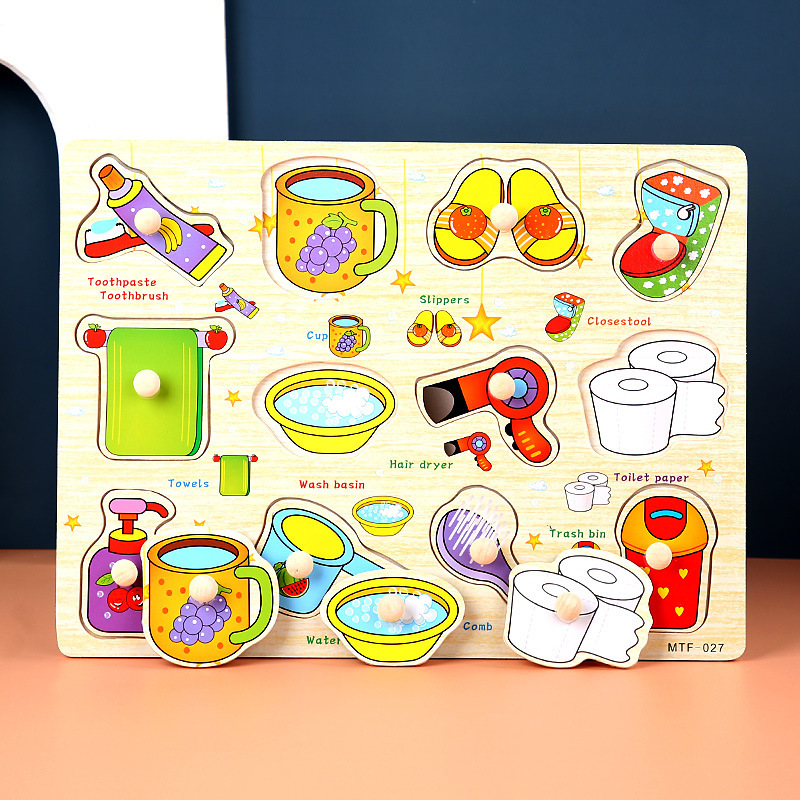 Toddler Peg Puzzle — An educational and entertaining matching toy featuring letters, numbers, shapes, and everyday objects; an early learning and developmental toy suitable for children aged 3 and up【articles for daily use Style】 - Image 1