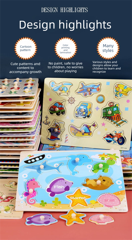Toddler Peg Puzzle — An educational and entertaining matching toy featuring letters, numbers, shapes, and everyday objects; an early learning and developmental toy suitable for children aged 3 and up【articles for daily use Style】 - Image 3