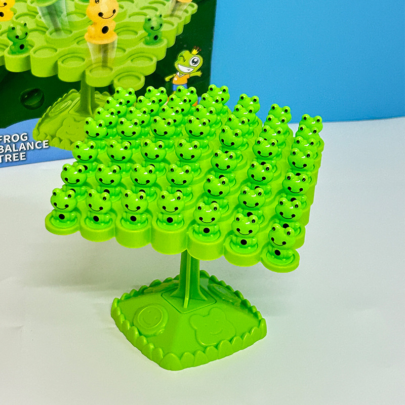 2PCS Two-Player Balance Tree Game Set - 48PCS Stacking Spaceman and 50PCSFrog Figures with Game Accessories - Fun Educational Desktop Toy for Kids Family Game Night Ages 3+ - Image 3