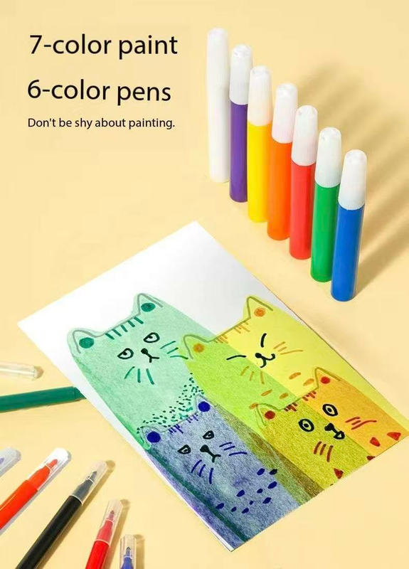 35-Piece Kids Rainbow Scratch Paper Kit - 20PCS Magic Scratch Art Cards with Postcard Back,  - Pointillism Art Craft for Children 6 Years and Up - Image 4
