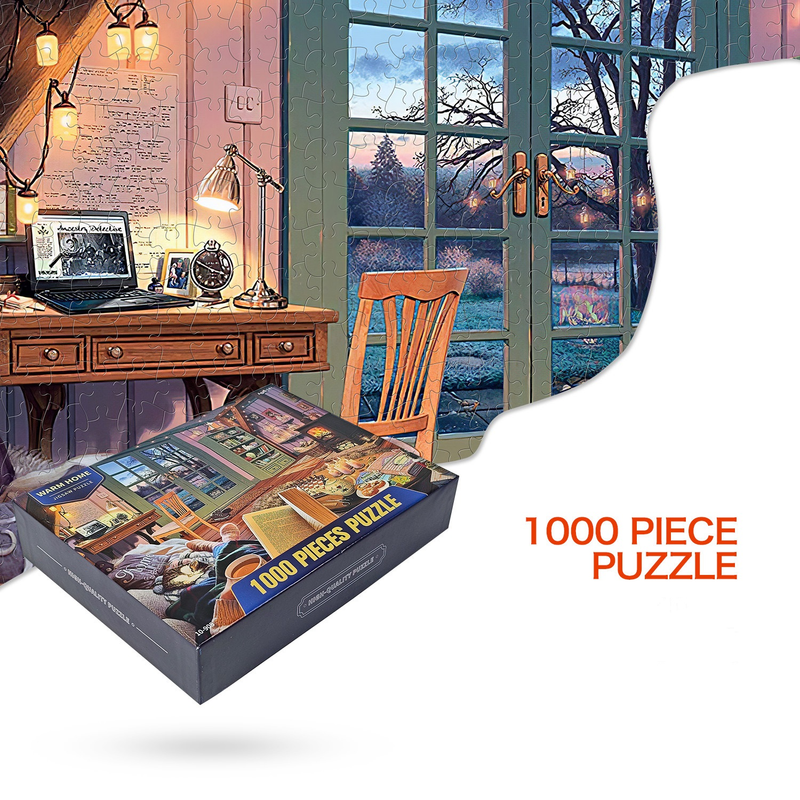 2 PCS 1000 Piece Jigsaw Puzzle for Adults - Animal & Landscape Art Design, Stress Relief Brain Game - Premium Quality Paper Puzzle for Teens Adults Ages 14+ 【Space+home】 - Image 6