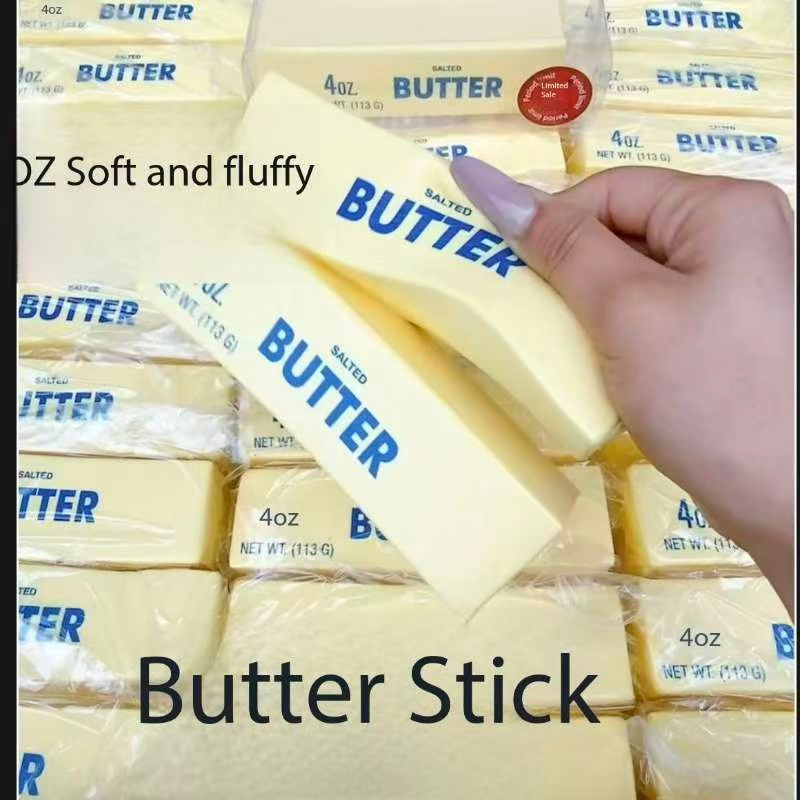 Super Soft Butter Stick Squishy Toy, Slow Rising PU Stress Relief Squeeze Bar, Ultra Wet Soft Finger Sucking Fidget Toy for Anxiety Relief, Kawaii Decompression Sensory Toy for Kids Adults Ages 6+ - Image 4