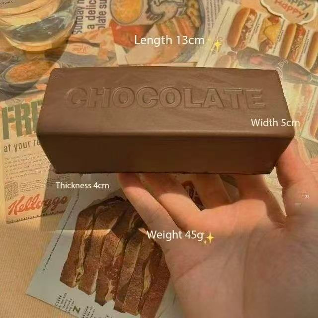 Chocolate Super Wet Soft Milk Bar Squishy Toy, Slow Rising PU Stress Relief Squeeze Stick, Ultra Soft Finger Sucking Decompression Toy,  Fidget Sensory Toy for Kids Adults Ages 6+ - Image 1