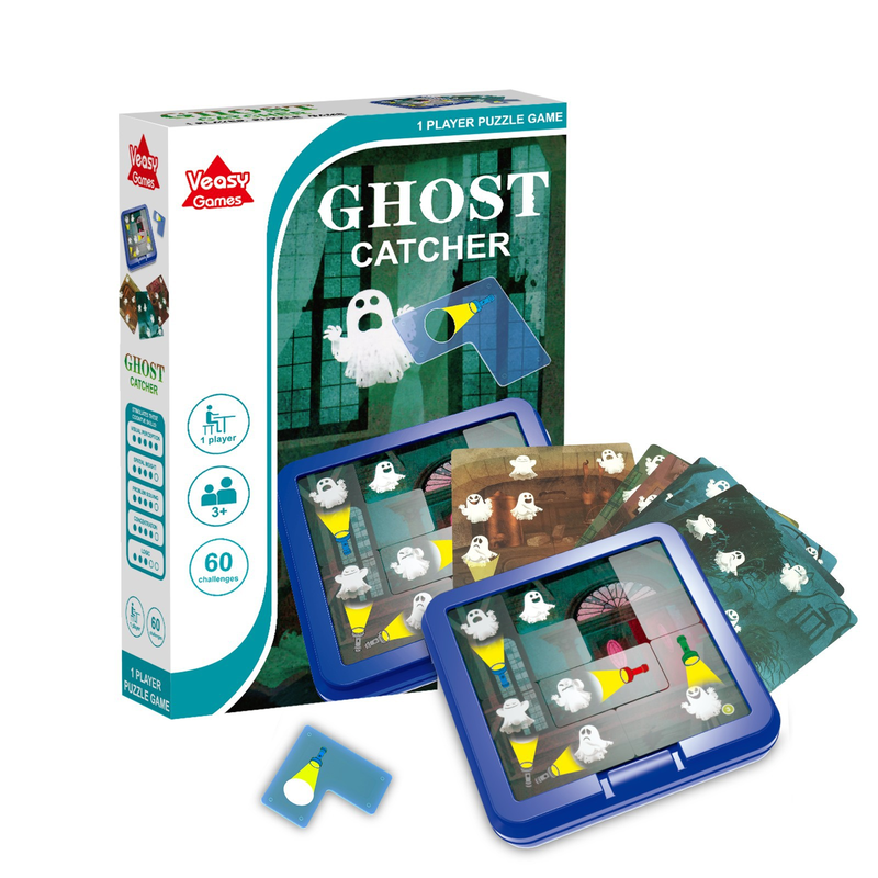 Ghost Catcher Puzzle Game 60 Challenges Logic Brain Teaser Parent-Child Interactive Board Game Concentration Training Plastic Material 4+ Years Educational Toy - Image 1