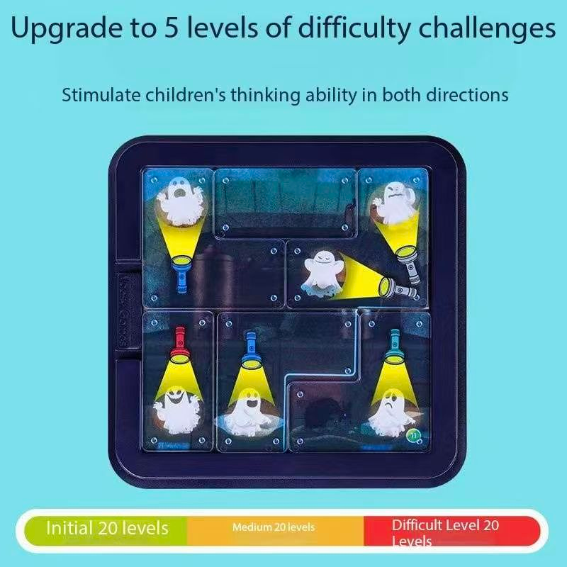 Ghost Catcher Puzzle Game 60 Challenges Logic Brain Teaser Parent-Child Interactive Board Game Concentration Training Plastic Material 4+ Years Educational Toy - Image 3