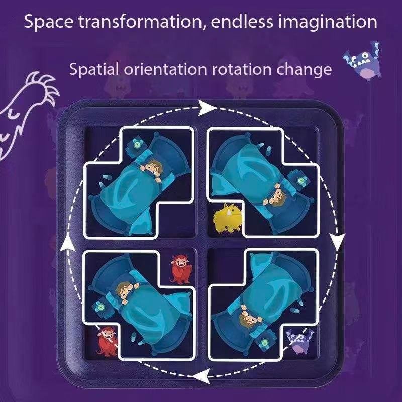 Monster Maze Puzzle Game 60 Challenges Logic Brain Teaser Parent-Child Interactive Board Game Concentration Training Plastic Material 4+ Years Educational Toy - Image 3