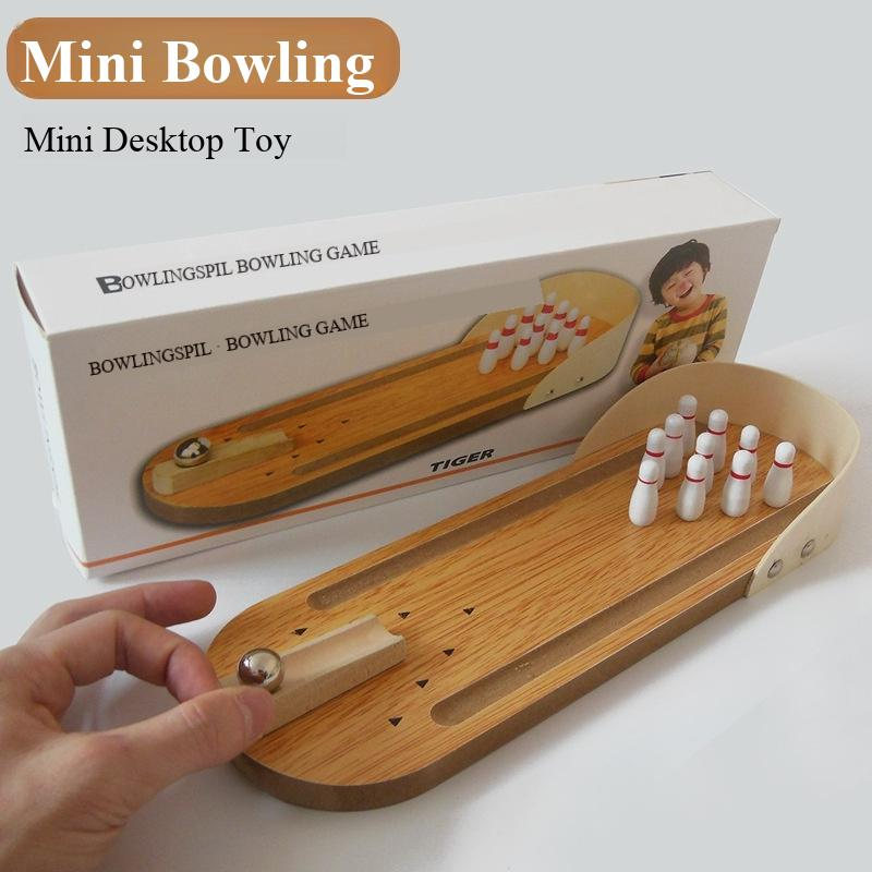Mini Tabletop Bowling Game Set - Desktop Interactive Parent-Child Toy with Metal Ball, Hand-Eye Coordination Training, 3-6 Years Educational Gift, Home Office Stress Relief Decor - Image 2