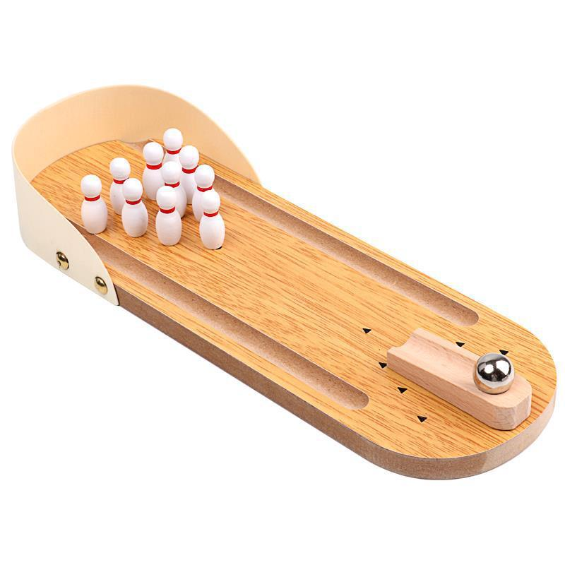 Mini Tabletop Bowling Game Set - Desktop Interactive Parent-Child Toy with Metal Ball, Hand-Eye Coordination Training, 3-6 Years Educational Gift, Home Office Stress Relief Decor - Image 4