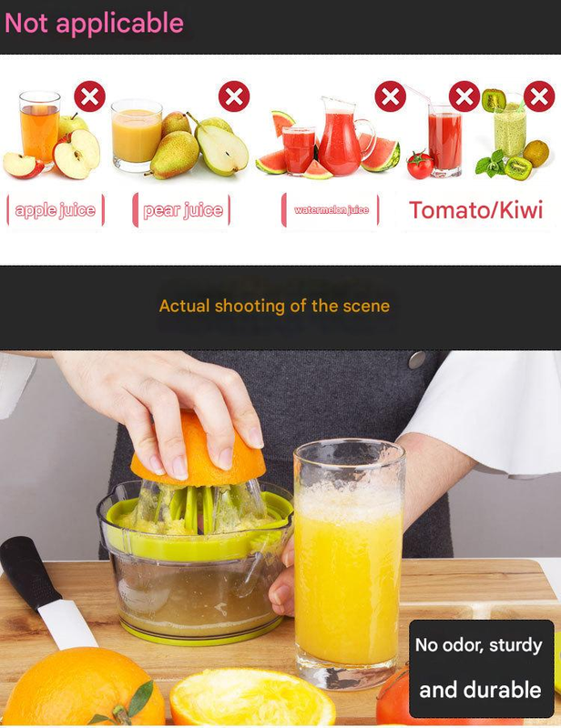 4-in-1 Manual Citrus Juicer with Grater and Egg Separator -Free Multi-Function Hand Press Lemon Orange Squeezer - Kitchen Gadget for Fresh Juice, Zest, and Cooking Prep - Image 4