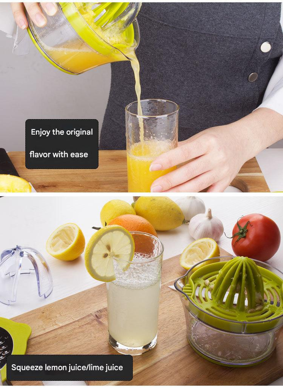 4-in-1 Manual Citrus Juicer with Grater and Egg Separator -Free Multi-Function Hand Press Lemon Orange Squeezer - Kitchen Gadget for Fresh Juice, Zest, and Cooking Prep - Image 5