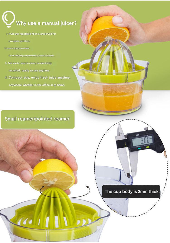 4-in-1 Manual Citrus Juicer with Grater and Egg Separator -Free Multi-Function Hand Press Lemon Orange Squeezer - Kitchen Gadget for Fresh Juice, Zest, and Cooking Prep - Image 7