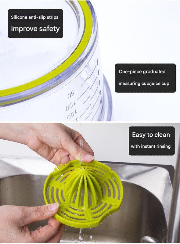 4-in-1 Manual Citrus Juicer with Grater and Egg Separator -Free Multi-Function Hand Press Lemon Orange Squeezer - Kitchen Gadget for Fresh Juice, Zest, and Cooking Prep - Image 8
