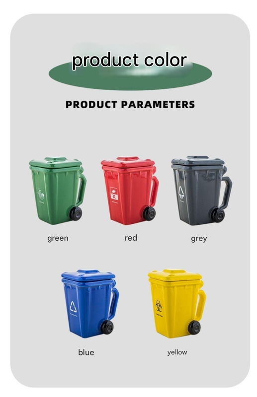 Red  Creative Trash Can Ceramic Mug with Shovel Spoon - 400ml Funny Garbage Bin Coffee Cup with Lid - Novelty Gag Gift for Birthday Christmas - Quirky Kitchen Cup for Home Office - Image 5