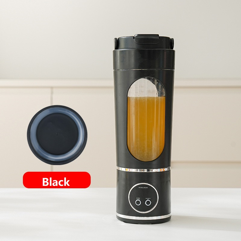 Black 3.7V Portable Blender 700ml Wireless Juicer Cup - 12 Blade USB Rechargeable Smoothie Maker with LED Display - Personal Fruit Mixer with Safety Lock - BPA Free Travel Blender for Home Office Outdoor - Image 1