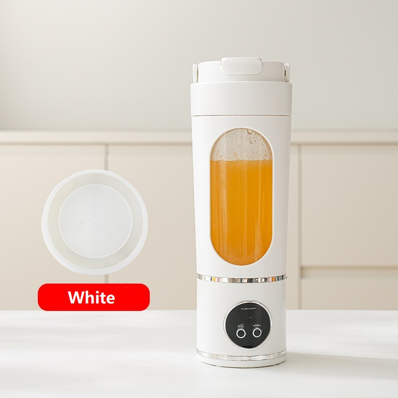 White 7.4V Portable Blender 700ml Wireless Juicer Cup - 12 Blade USB Rechargeable Smoothie Maker with LED Display - Personal Fruit Mixer with Safety Lock - BPA Free Travel Blender for Home Office Outdoor - Image 1