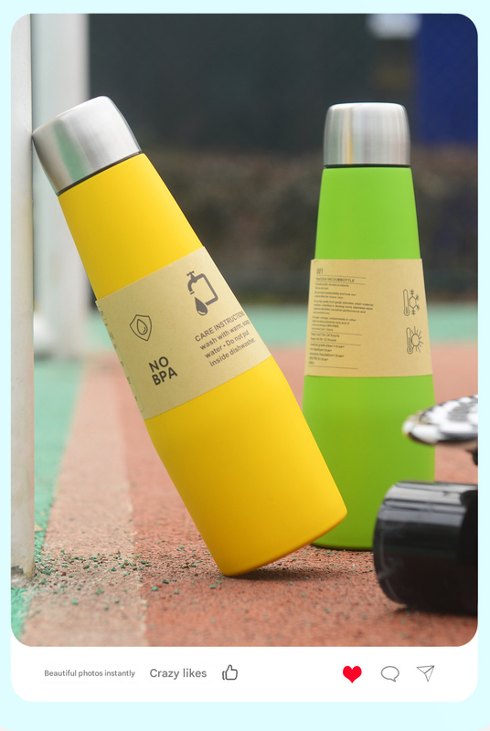 Red Premium 304 Stainless Steel Vacuum Insulated Water Bottle - 532ml Large Capacity Sports Flask with 12-24 Hour Thermal Retention, Leak-Proof Portable Travel Mug for Gym, Office, Car and Outdoor Activities - Image 3