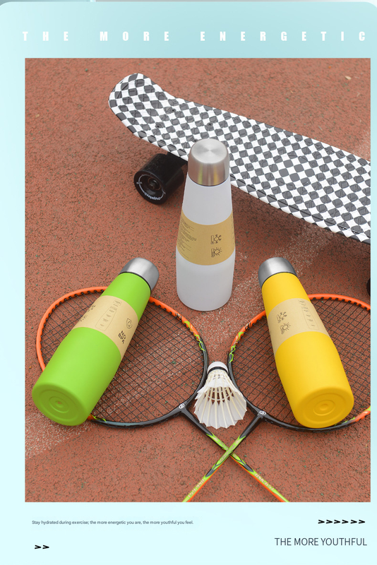 Yellow Premium 304 Stainless Steel Vacuum Insulated Water Bottle - 532ml Large Capacity Sports Flask with 12-24 Hour Thermal Retention, Leak-Proof Portable Travel Mug for Gym, Office, Car and Outdoor Activities - Image 7