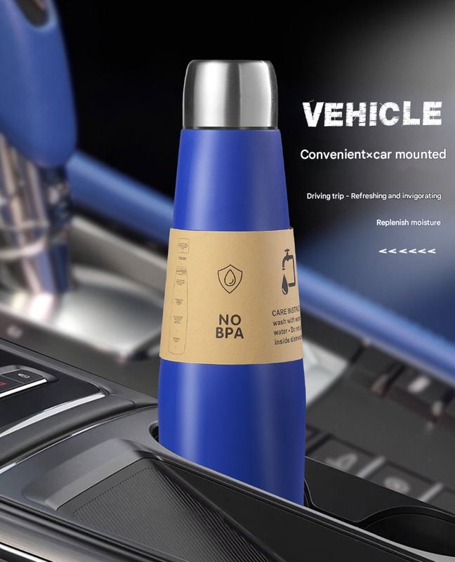 Yellow Premium 304 Stainless Steel Vacuum Insulated Water Bottle - 532ml Large Capacity Sports Flask with 12-24 Hour Thermal Retention, Leak-Proof Portable Travel Mug for Gym, Office, Car and Outdoor Activities - Image 8
