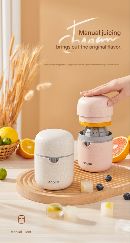 Portable Manual Citrus Juicer Hand Press Lemon Orange Squeezer 2-in-1 Reamer with Built-in 470ml Cup, PP Material Lightweight Fruit Juicer for Kitchen Travel Camping, Easy Clean - Image 4