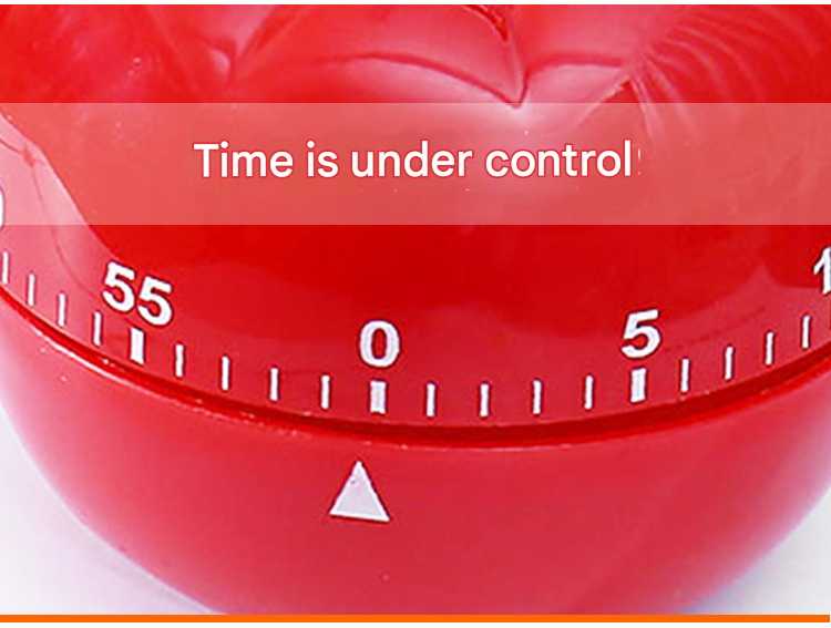 Small Size Tomato-shaped alarm Kitchen Timer - 60 Minute Mechanical Countdown Timer with Loud Alarm, Cute Vegetable Design, No Battery Required - Perfect for Cooking, Baking & Time Management - Image 5