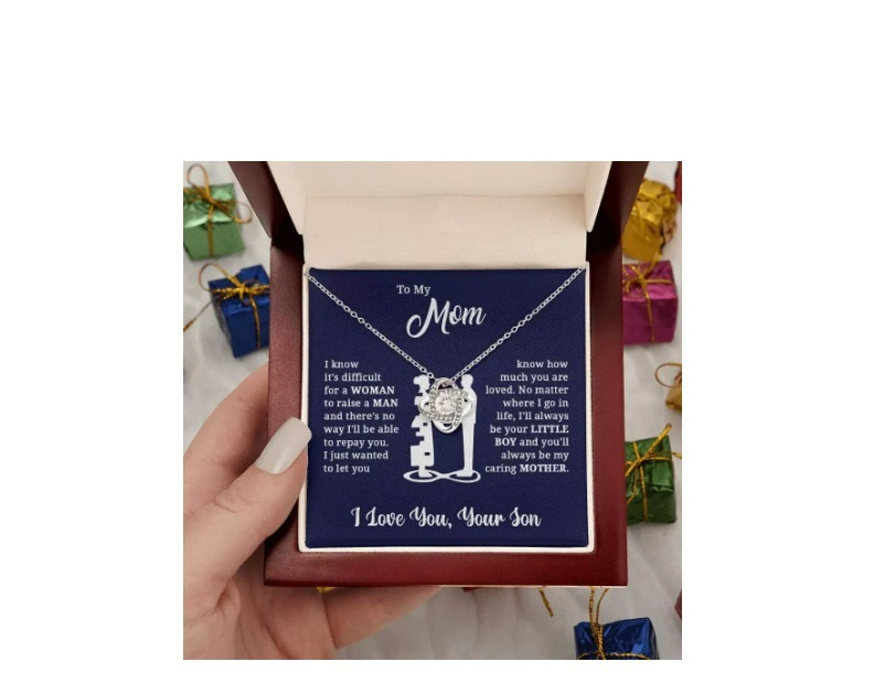 silvery white Necklace Gift Box Set Eternal Star Three-Leaf Clover Necklace - Mother's Day Gift, Comes with Free Gift Box - Mother's Day Jewelry Gift - Image 4
