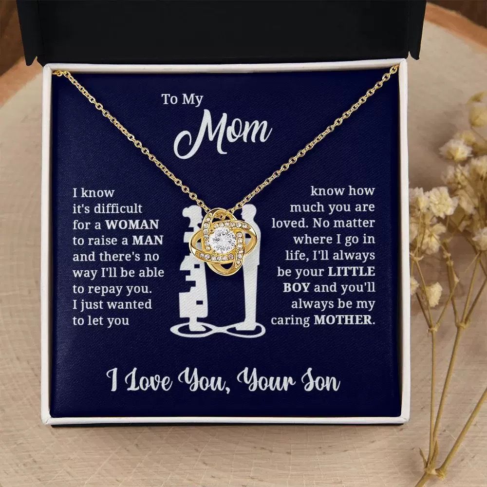 Gold-colored Necklace Gift Box Set Eternal Star Three-Leaf Clover Necklace - Mother's Day Gift, Comes with Free Gift Box - Mother's Day Jewelry Gift - Image 1