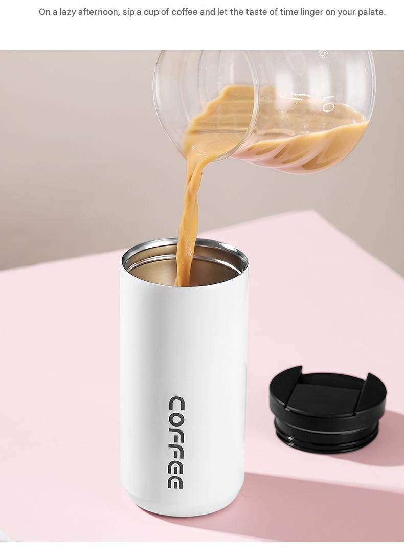 Black Stainless Steel Coffee Mug 500ml Vacuum Insulated Travel Cup 8 Hours Heat Retention Leak-Proof Lid 304 Food-Grade Steel Portable Office Car Tumbler Reusable Gift Cup - Image 6