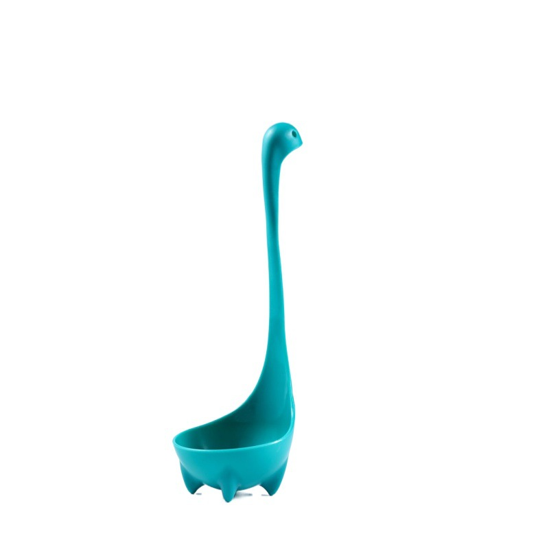 Blue Nessie Ladle Loch Ness Monster Soup Spoon Cute Dinosaur Shaped Standing Ladle Food-Grade Nylon Kitchen Utensil  Handle Heat Resistant 0-120C Funny Cooking Gadget Gift for Home Cooks - Image 1