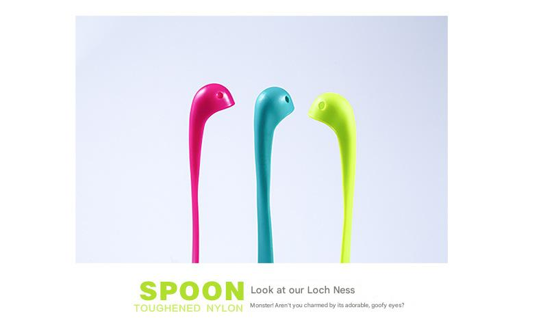 Red Nessie Ladle Loch Ness Monster Soup Spoon Cute Dinosaur Shaped Standing Ladle Food-Grade Nylon Kitchen Utensil  Handle Heat Resistant 0-120C Funny Cooking Gadget Gift for Home Cooks - Image 6