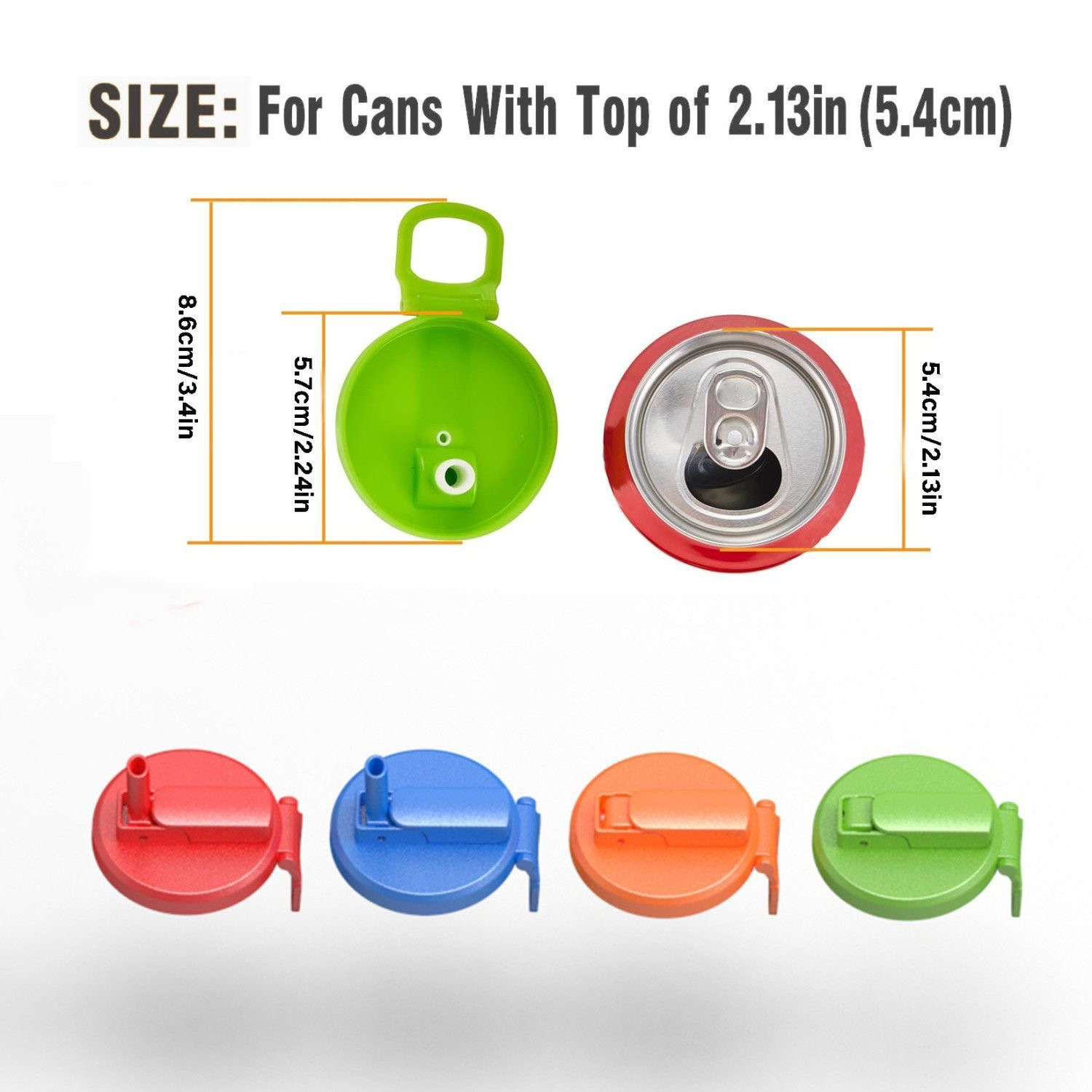 Purple Reusable Soda Can Lid with Straw and Carrying Handle - Spill-Proof Plastic Can Cover for Standard 2.13 Inch Cans, Portable Beverage Protector with Flip-Top Design, BPA-Free Drink Can Converter for Outdoor Parties BBQs Camping - Image 3