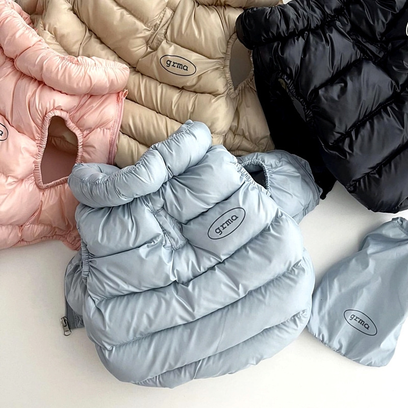 Blue XS size Dog Winter Coat Quilted Puffer Jacket - Warm Cotton Padded Vest for Small Dogs, High Collar Pet Clothes for Chihuahua Yorkie Poodle Bichon Schnauzer, Lightweight Cold Weather Dog Apparel with Elastic Cuffs - Image 3