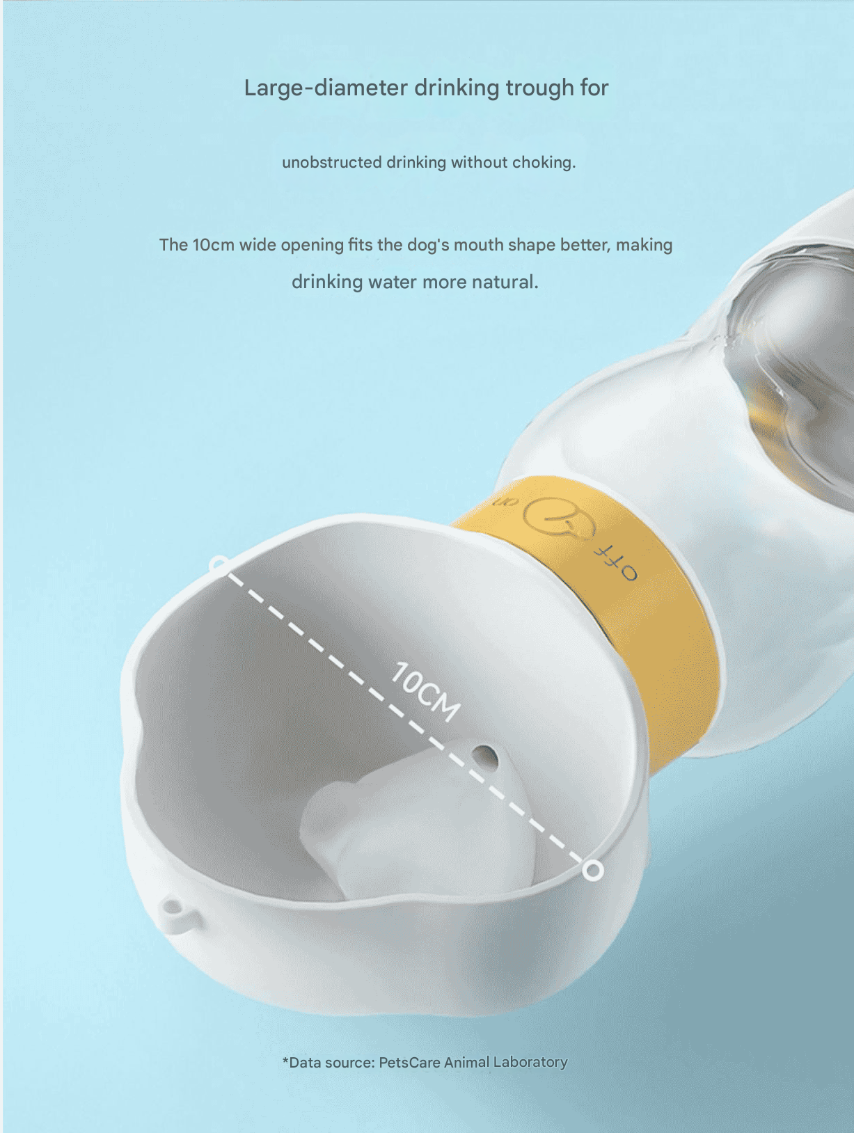 White 600ml Portable Dog Water Bottle  - Leak-Proof Pet Travel Water Dispenser, Cloud-Shaped Drinking Bowl, Twist-to-Dispense Design, BPA-Free HIPS/PET Material for Walking Hiking Travel - Image 5