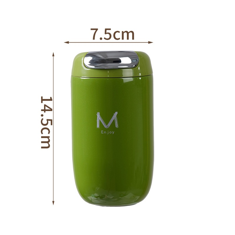 Green Premium 316 Stainless Steel Coffee Tumbler - 350ml Vacuum Insulated Travel Mug with Sip Lid, Leak-Proof Egg Shape Design, Hot & Cold Beverage Cup for Office Commute Outdoor Gift - Image 1
