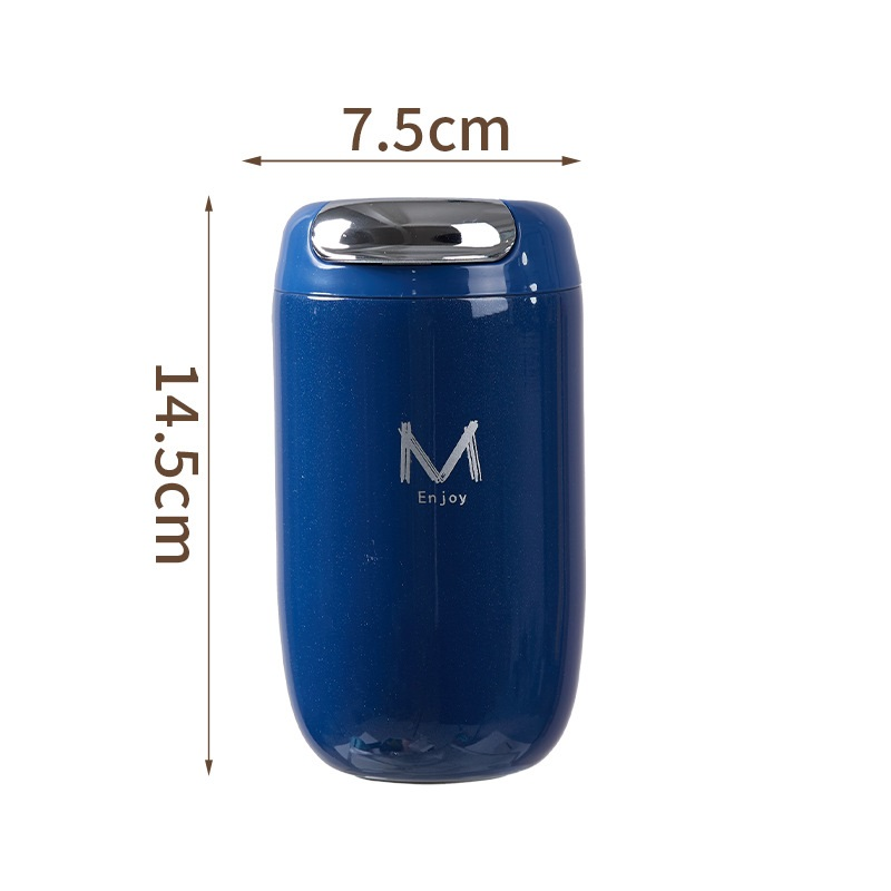 Blue Premium 316 Stainless Steel Coffee Tumbler - 350ml Vacuum Insulated Travel Mug with Sip Lid, Leak-Proof Egg Shape Design, Hot & Cold Beverage Cup for Office Commute Outdoor Gift - Image 1