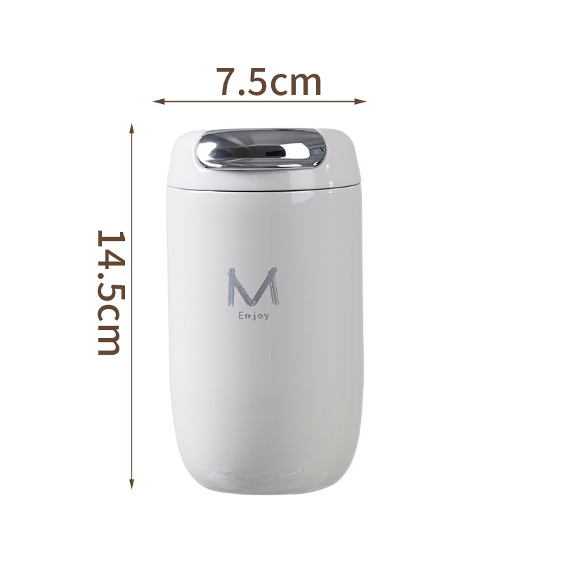 White Premium 316 Stainless Steel Coffee Tumbler - 350ml Vacuum Insulated Travel Mug with Sip Lid, Leak-Proof Egg Shape Design, Hot & Cold Beverage Cup for Office Commute Outdoor Gift - Image 1