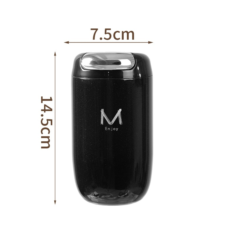 Black Premium 316 Stainless Steel Coffee Tumbler - 350ml Vacuum Insulated Travel Mug with Sip Lid, Leak-Proof Egg Shape Design, Hot & Cold Beverage Cup for Office Commute Outdoor Gift - Image 1