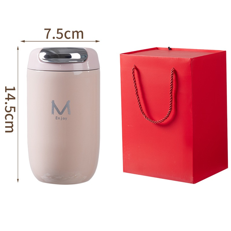 Pink Gift Box Set Premium 316 Stainless Steel Coffee Tumbler - 350ml Vacuum Insulated Travel Mug with Sip Lid, Leak-Proof Egg Shape Design, Hot & Cold Beverage Cup for Office Commute Outdoor Gift - Image 1