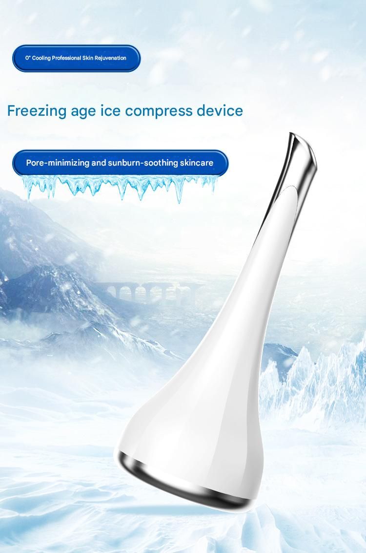 Pink Flat-Surface Ice  Cold Therapy Facial Tool - Mini Ice Hammer Cryo Stick for Pore Shrinking Skin Soothing Sunburn Relief - Reusable ABS+PC Cooling Massager - Image 2