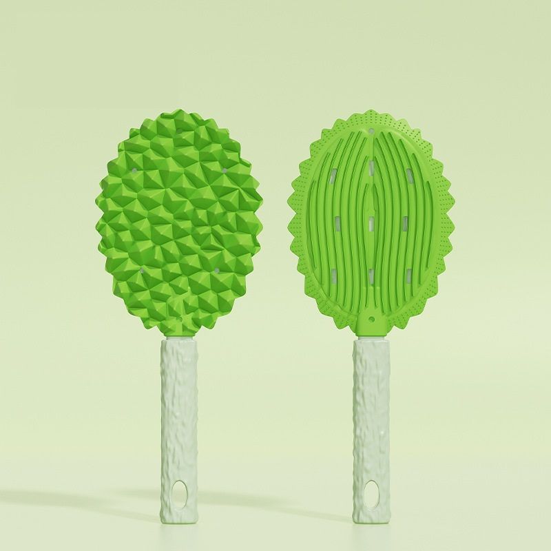2-piece green Pet Durian Massage Grooming Brush - TPR Double-Sided Deshedding Comb for Cats Dogs - Gentle Pet SPA Grooming Tool - Image 1
