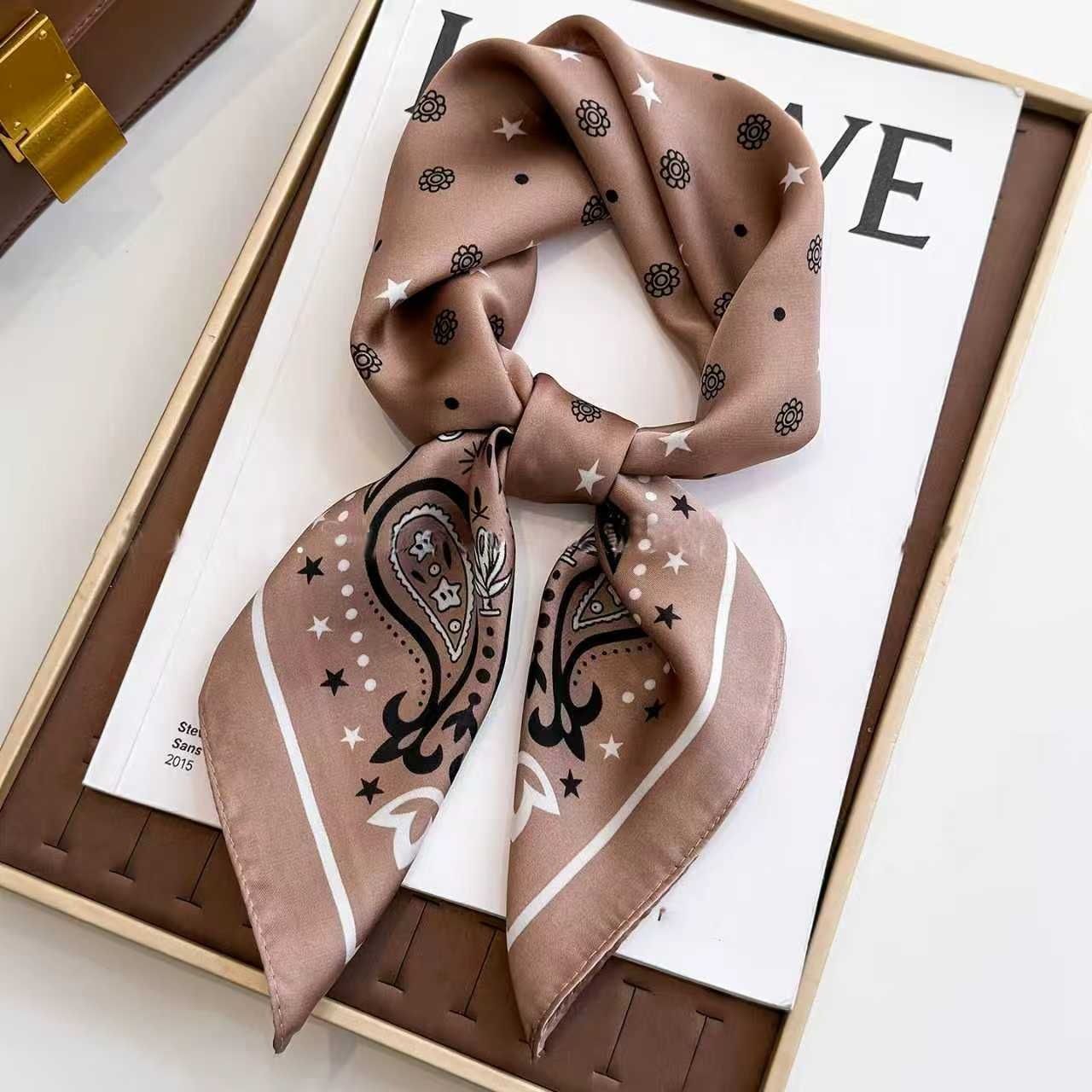 Red Women's 70cm Square Scarf - Bohemian Paisley & Vintage Print Collection - Lightweight Satin Feel, Versatile Neck Tie, Head Wrap, Bag Accent, Everyday Elegance, Gift Ready - Image 2